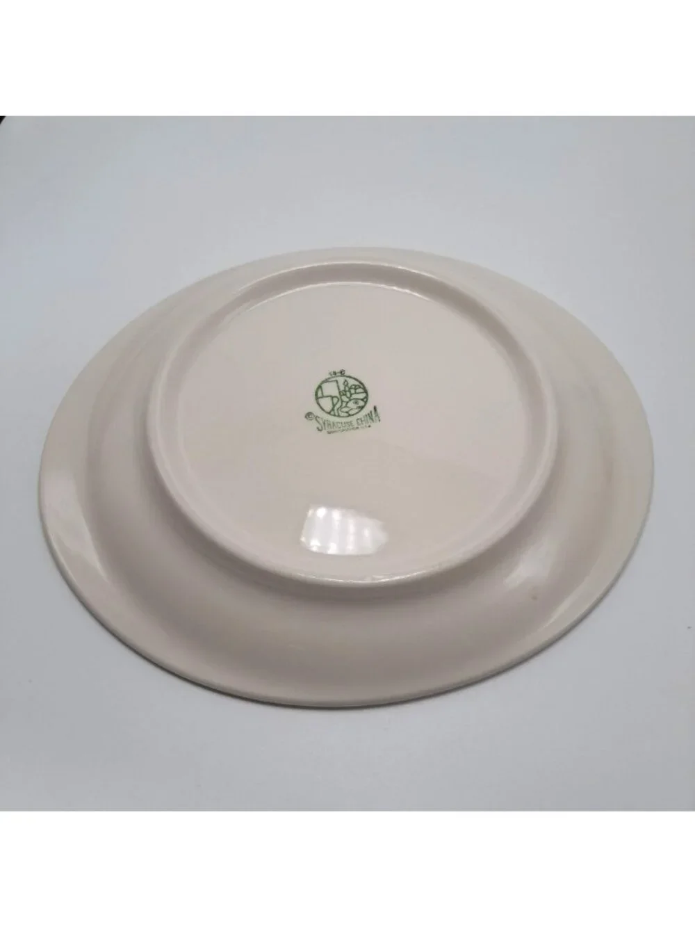 Syracuse China Calla Lily Oval Dinner Plate White Brown Floral Design 14-C